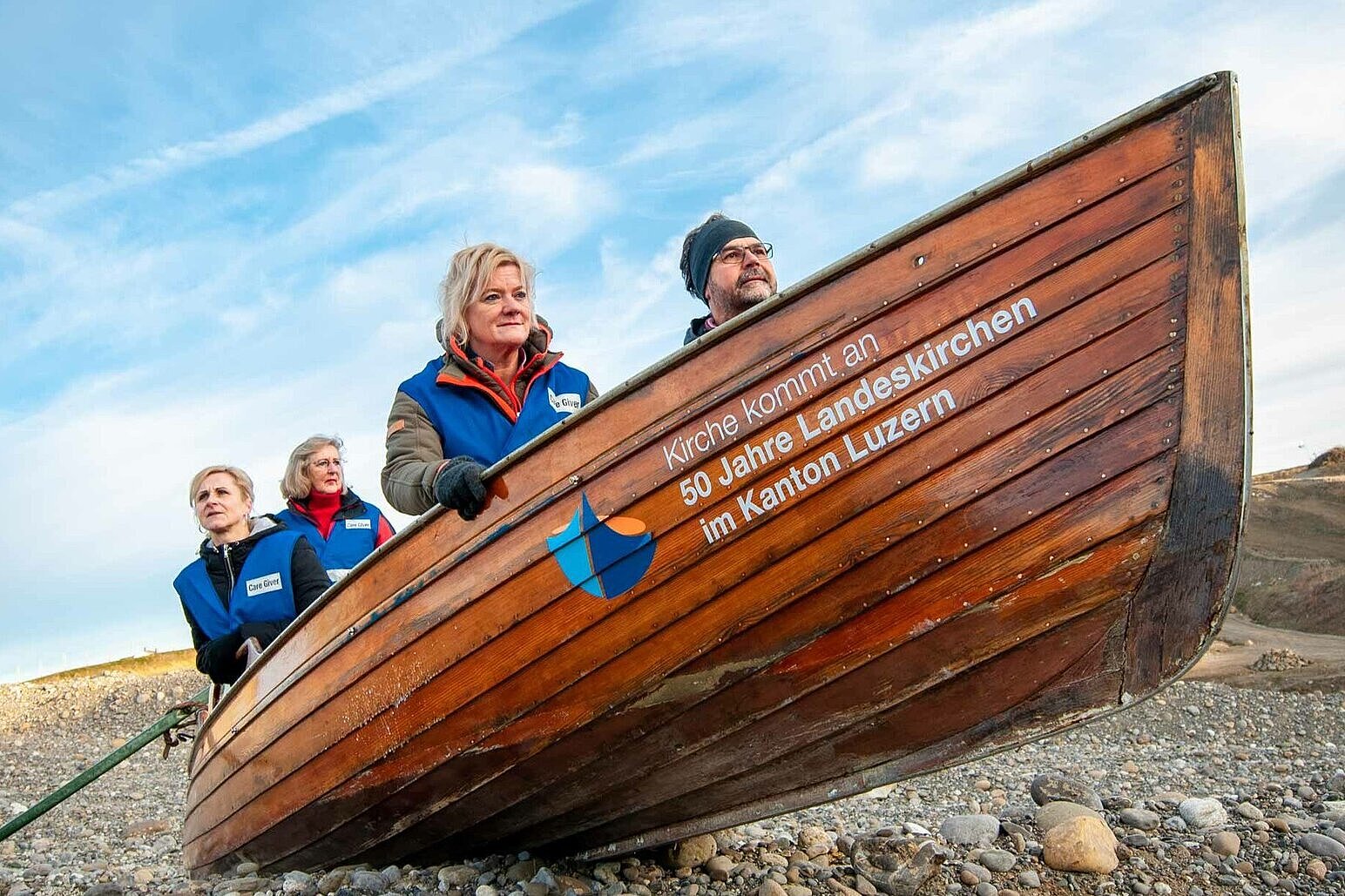 Wie ein Rettungsboot: Die Notfallseelsorge, sinnbildlich fotografiert vor einem Jahr aus Anlass des Landeskirchen-Jubiläumsjahrs. © Thomas Stucki