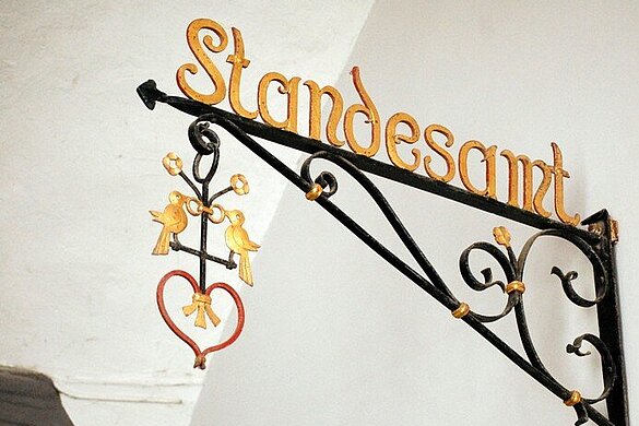 Schild Standesamt